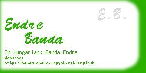 endre banda business card